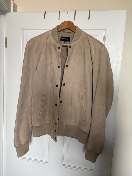 Balibaris Other - Balibaris Men's Goat Suede Bomber Jacket in Beige